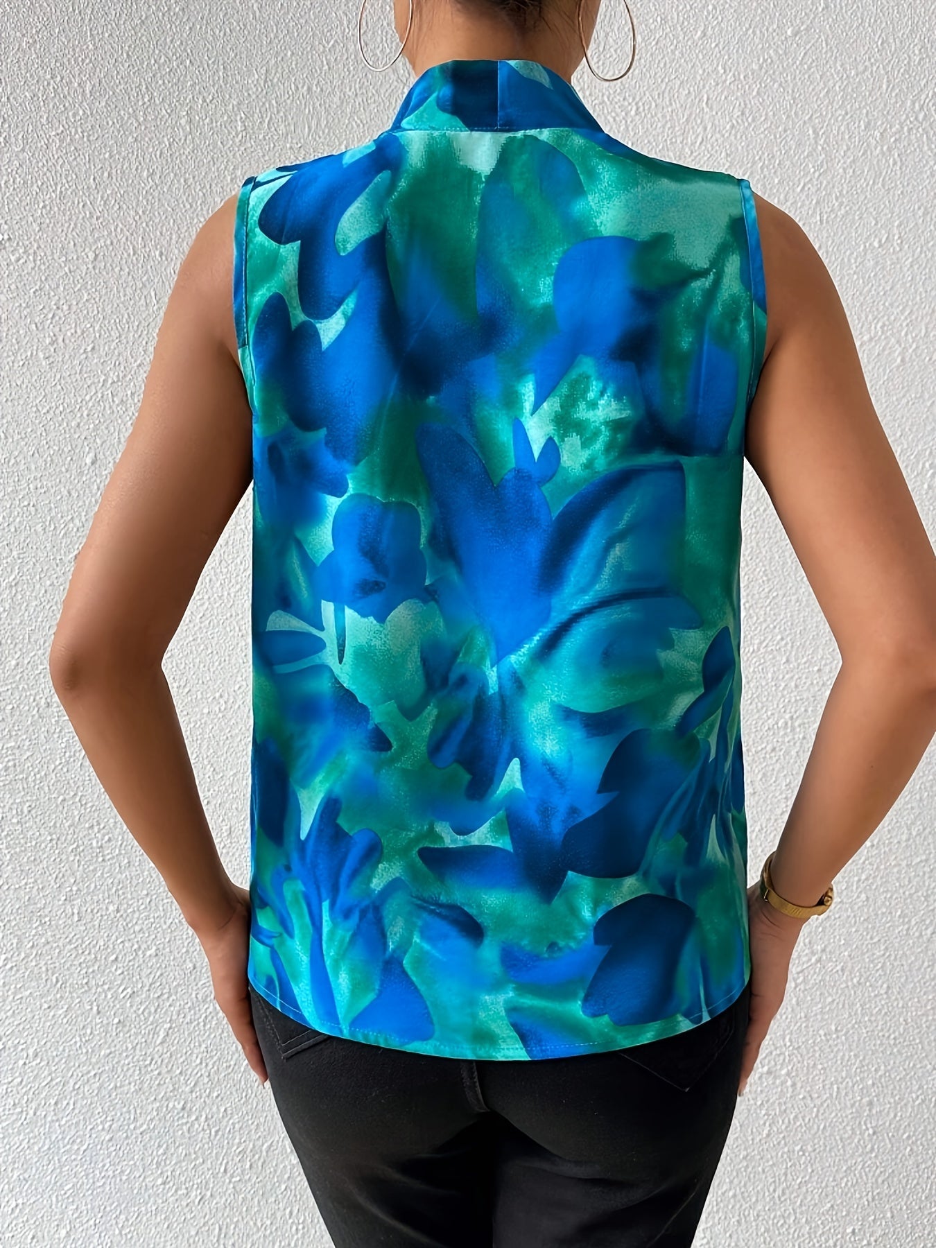 Damen Wickelbluse ohne Ärmel für Business und Freizeit – Elegantes, Modernes Design