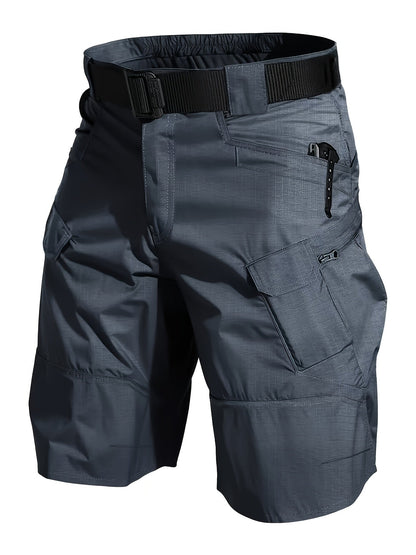 Pantaloncini funzionali da uomo per attività all'aperto con tasche e cintura – Pantaloni da trekking e tempo libero