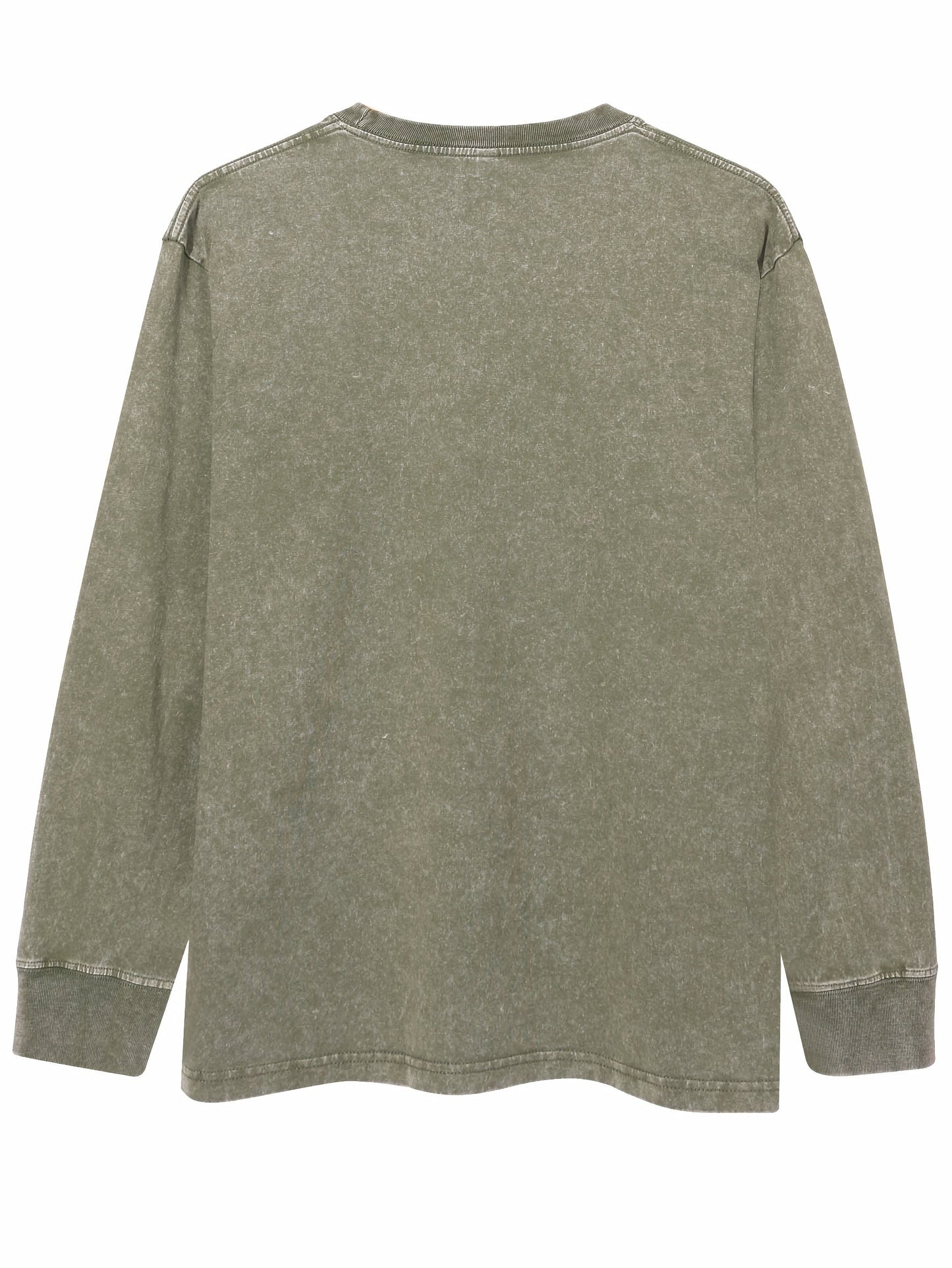 Sweatshirt Acid Washed Rundhalsausschnitt Langarm