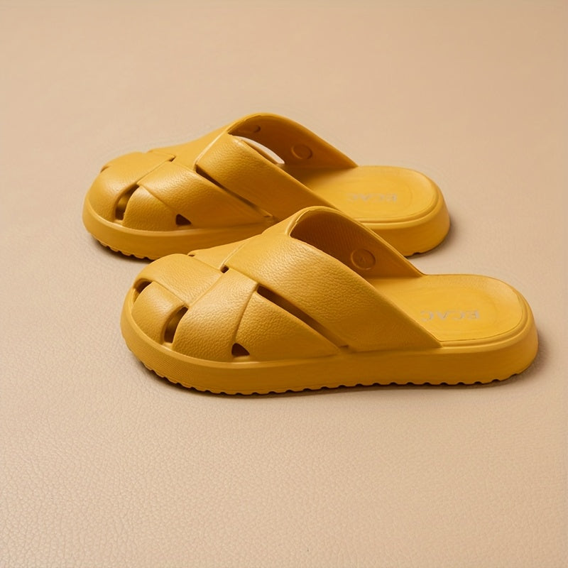 Sandales plateformes épaisses pour femmes pour loisirs et usage quotidien – Sandales tendance confortables avec design de brides tissées