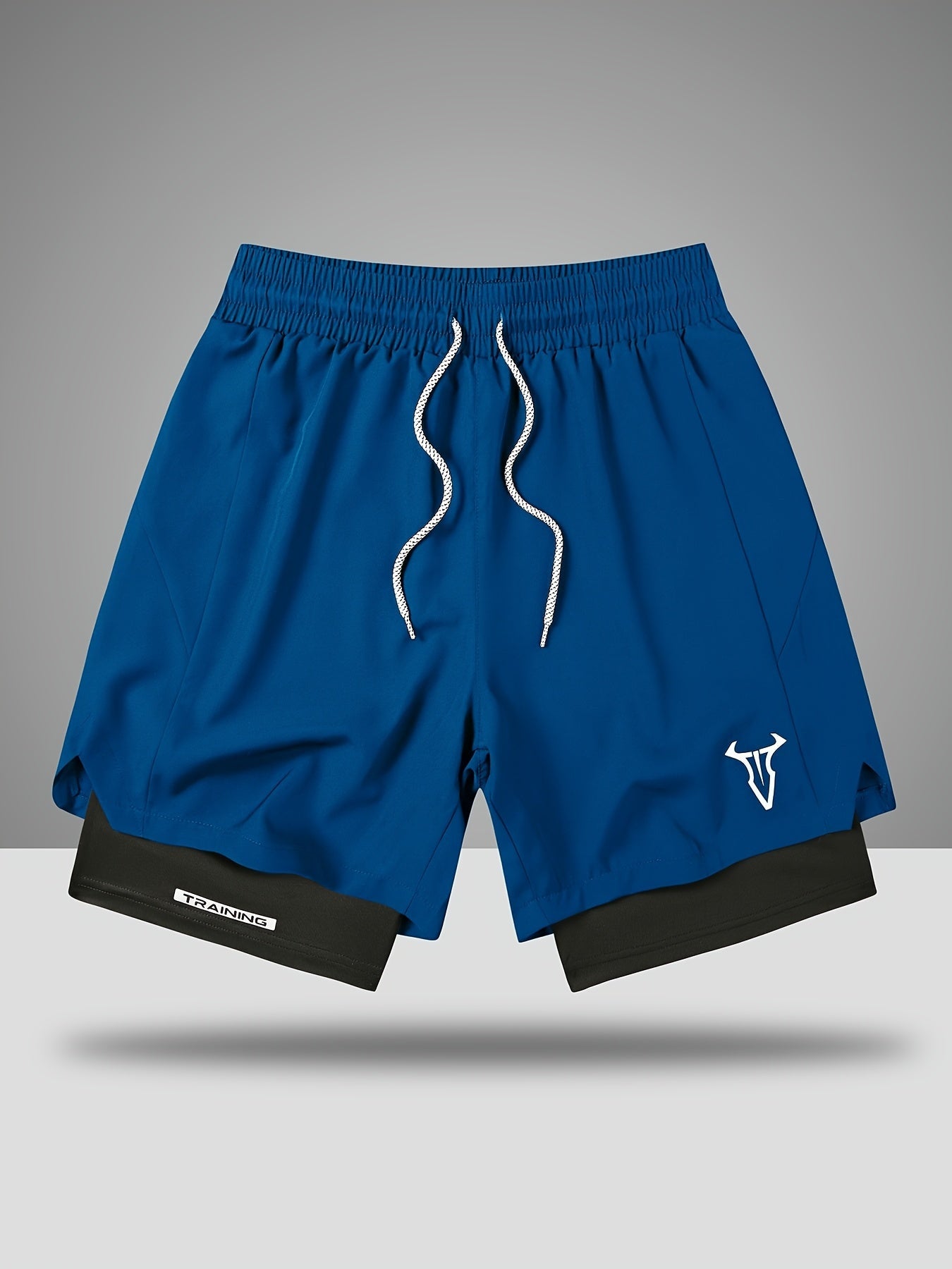 Pantaloncini da allenamento uomo fitness sport taglio regolare con coulisse e tasche laterali