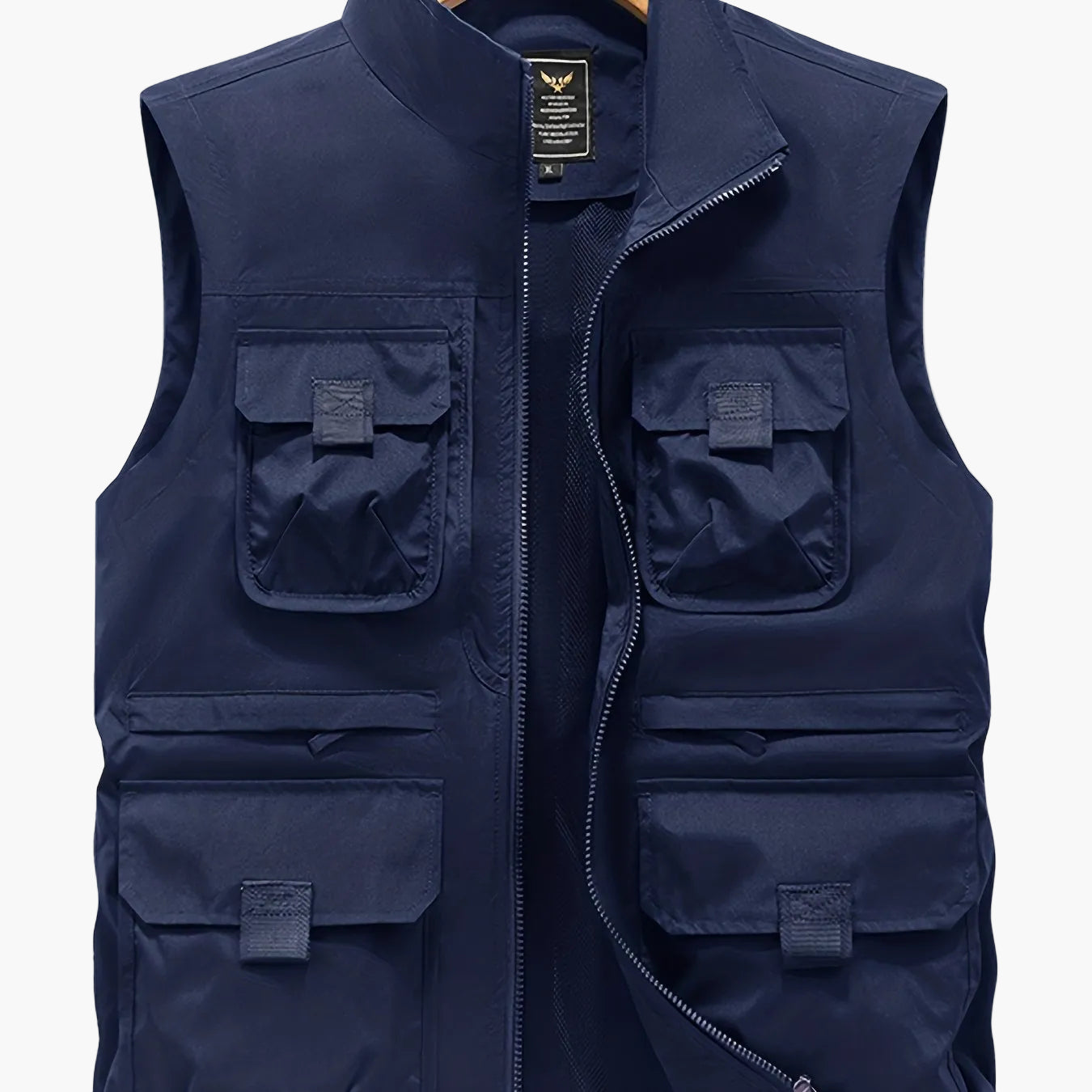 Herren Outdoor Utility-vest med flere lommer, fritidsvest for fiske, fotturer og fotografering
