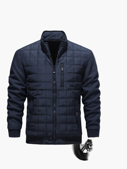 Giacca imbottita da uomo in stile casual con collo alto e tasche con cerniera – Perfetta per tutti i giorni e tempo libero