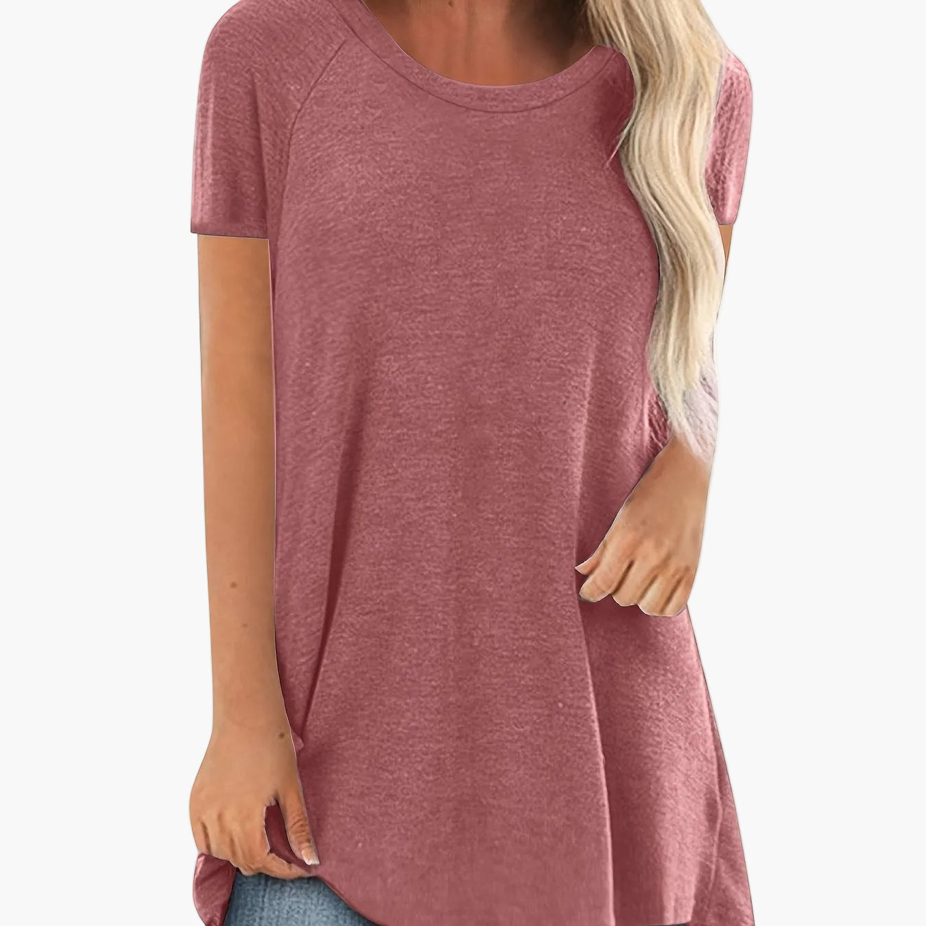 Tunica donna manica corta taglio ampio moda casual