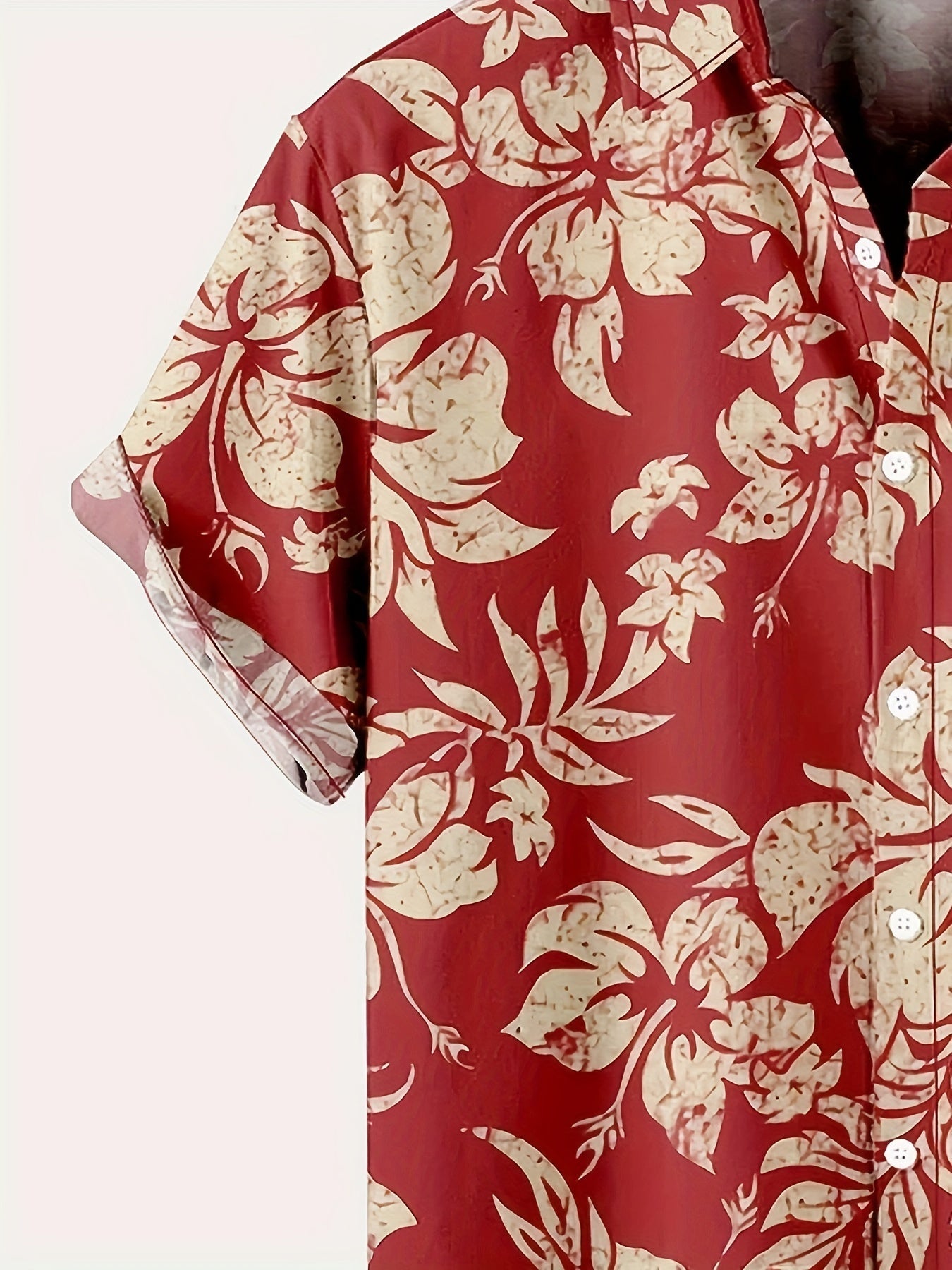 Herren Vintage Hawaiihemd mit floraler Allover-Print – Perfekt für Sommer und Urlaub