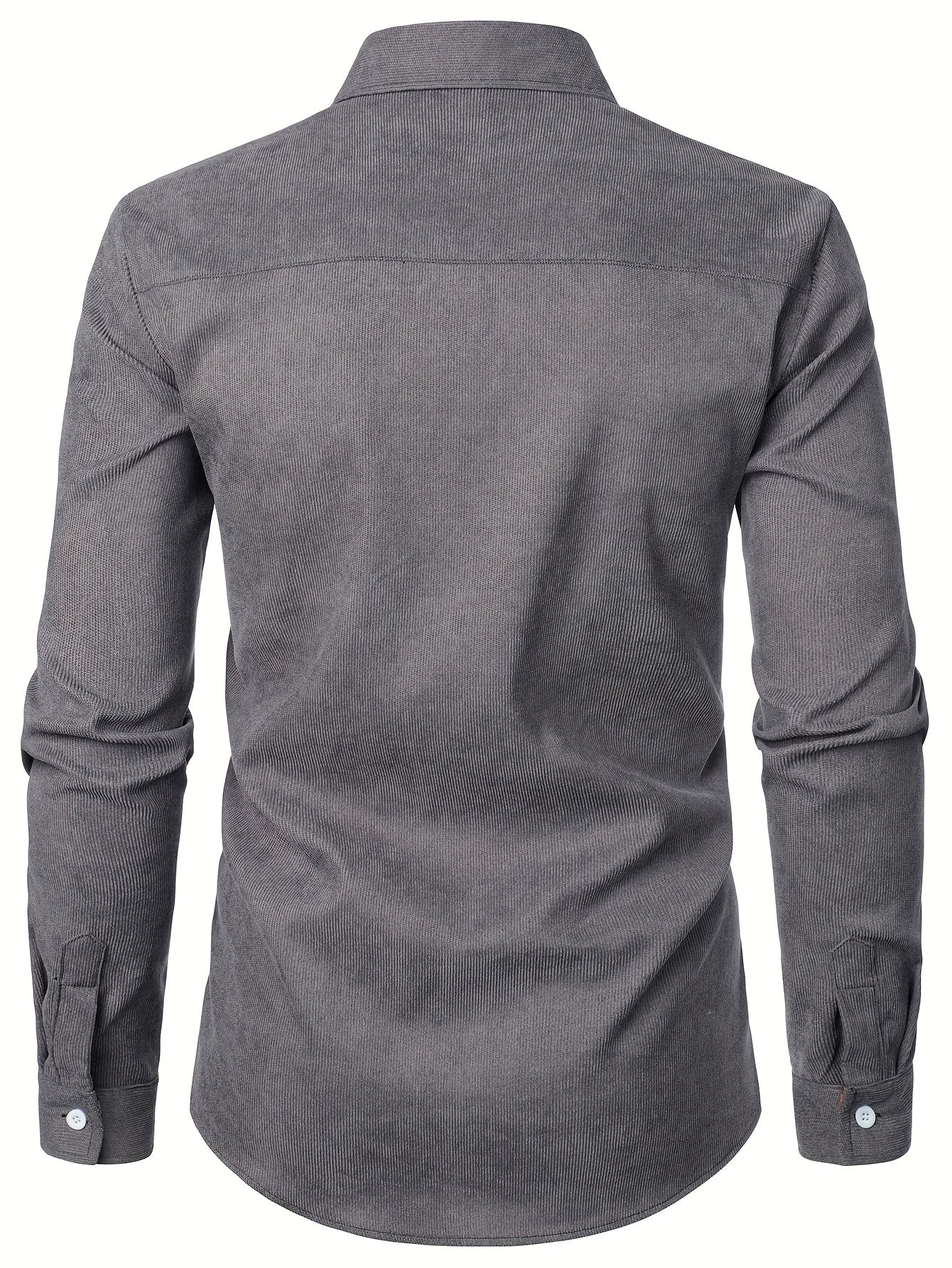 Camisa casual para hombre Modern Fit con detalles a cuadros – Camisa de manga larga elegante para el día a día y la oficina
