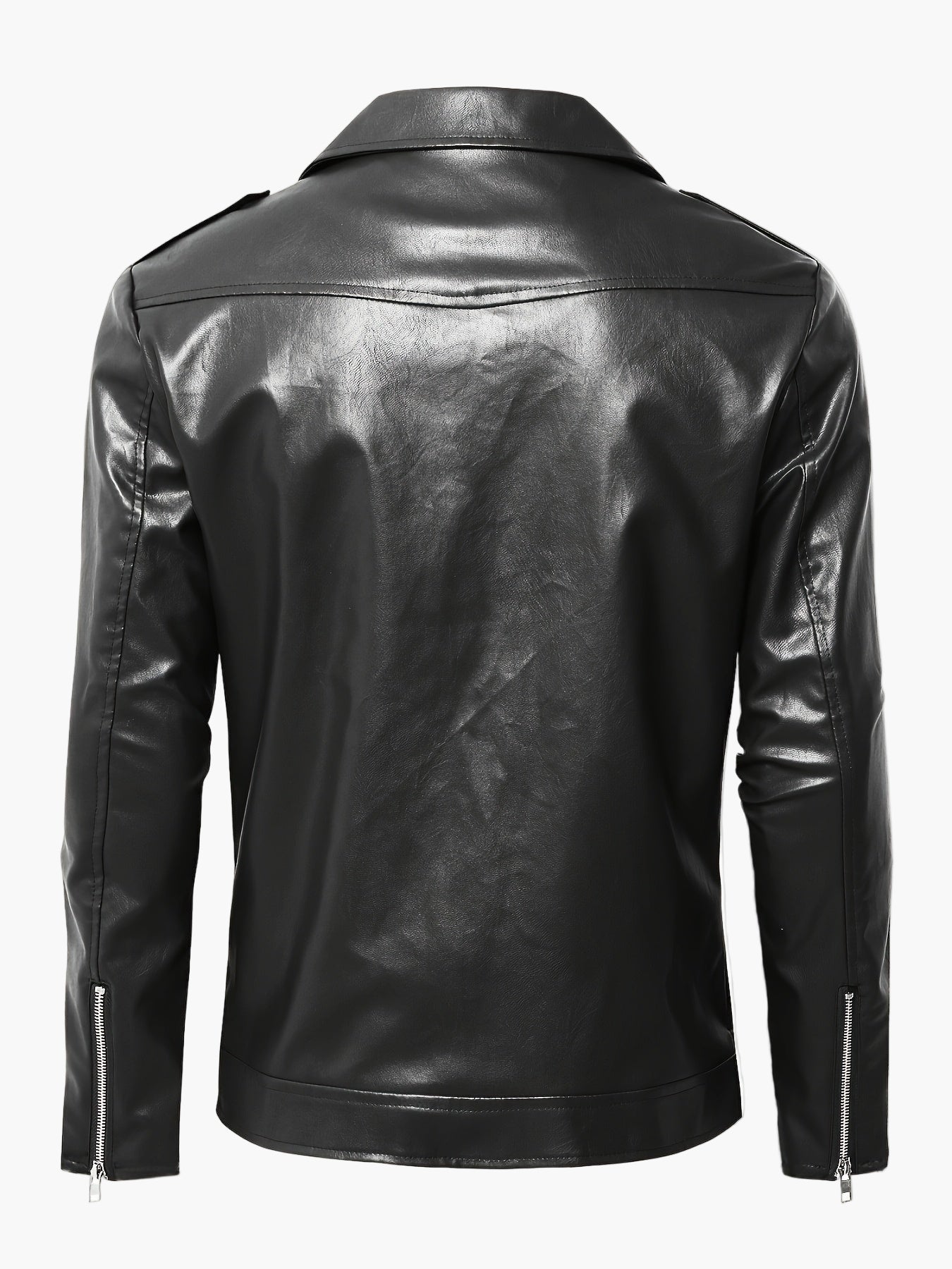 Giacca da motociclista da uomo in stile vintage – Giacca di mezza stagione alla moda con cerniera e cintura