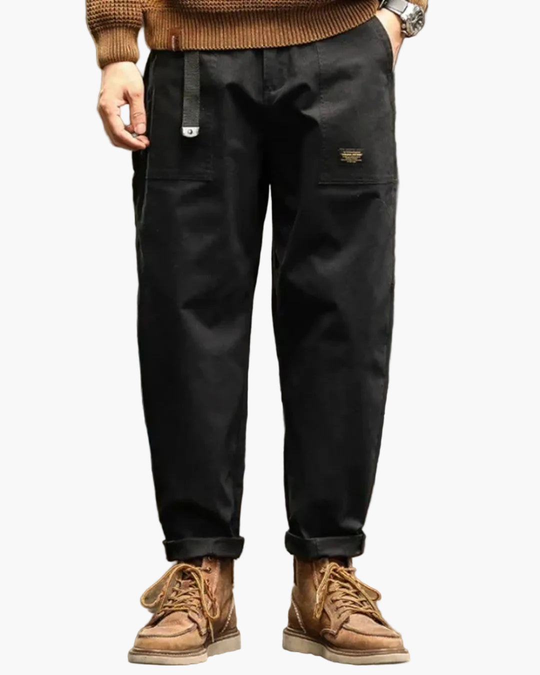 Herre cargobukser i vintage-stil – Afslappet streetwear med utility-lommer til hverdag og fritid