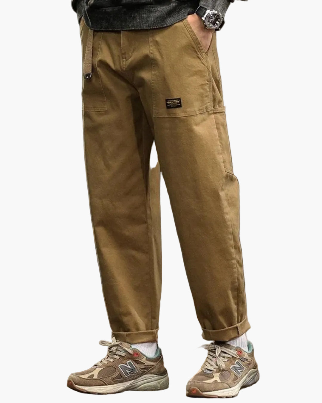 Herre cargobukser i vintage-stil – Afslappet streetwear med utility-lommer til hverdag og fritid