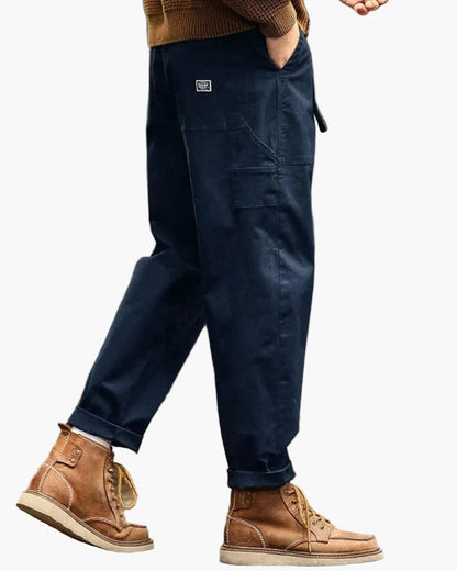 Herre cargobukser i vintage-stil – Afslappet streetwear med utility-lommer til hverdag og fritid