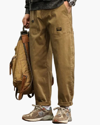 Herre cargobukser i vintage-stil – Afslappet streetwear med utility-lommer til hverdag og fritid