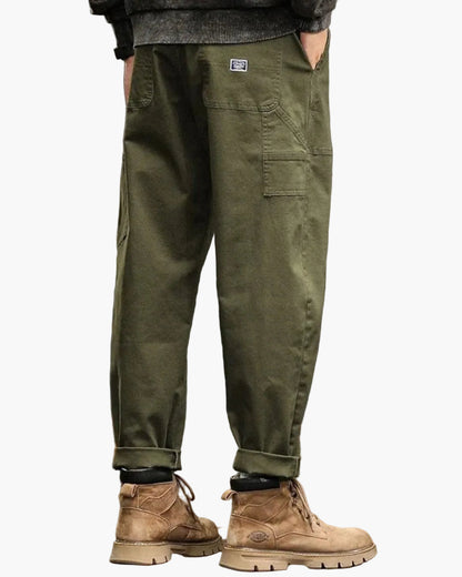 Herre cargobukser i vintage-stil – Afslappet streetwear med utility-lommer til hverdag og fritid