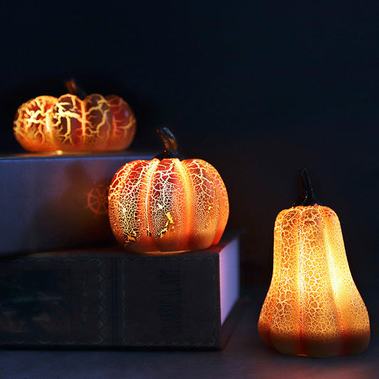 Halloween LED Pumpalykta Dekoration – Stämningsfull lysande höstdekoration för Halloween-fester & kostymer