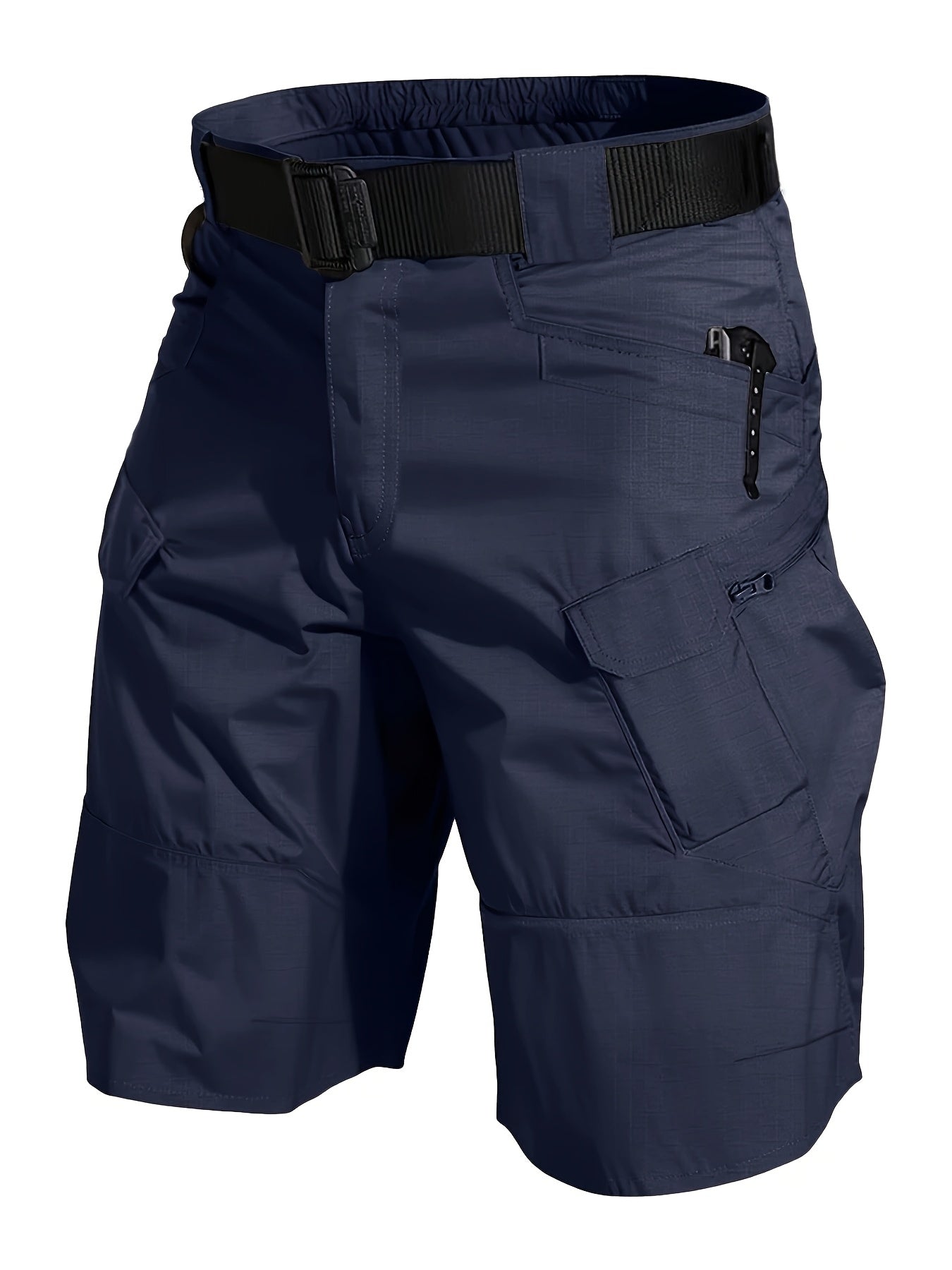 Pantaloncini funzionali da uomo per attività all'aperto con tasche e cintura – Pantaloni da trekking e tempo libero