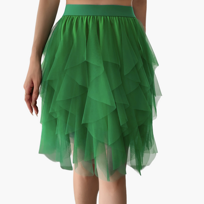 Damen Tüllrock Kurz Mehrlagig Flatternd Eleganter Stil – Perfekt für Party und Alltag
