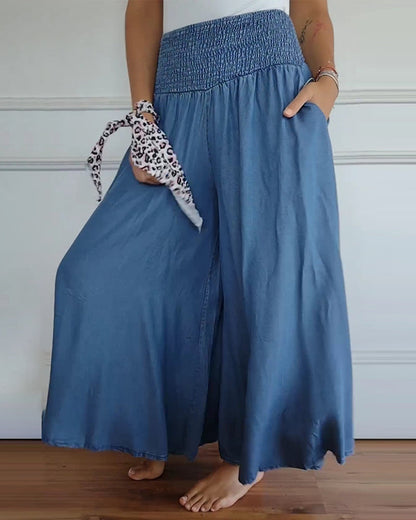 Dams vida high waist fritidsbyxor – Elegant komfort för vardag & semester