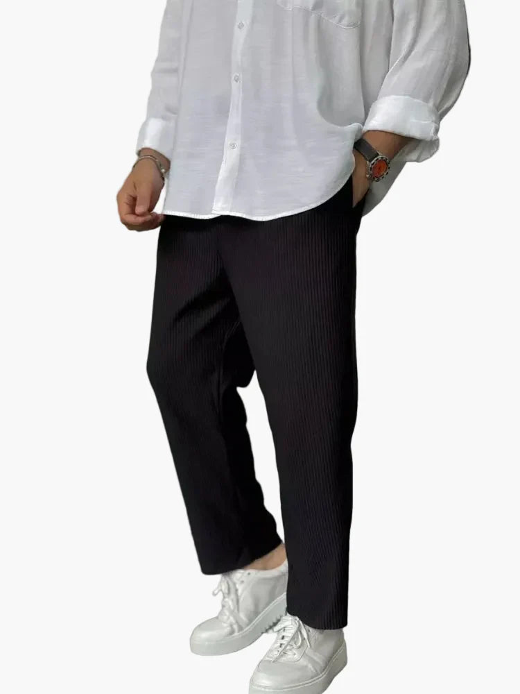 Herren Luxus-Hose im Old Money Stil – Elegante Freizeit- und Businesshose, Regular Fit, Everyday Chic