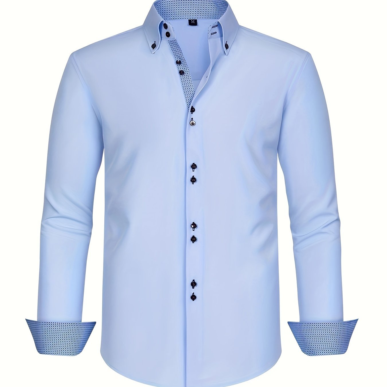 Męska koszula biznesowa casual z długim rękawem nowoczesny elegancki design
