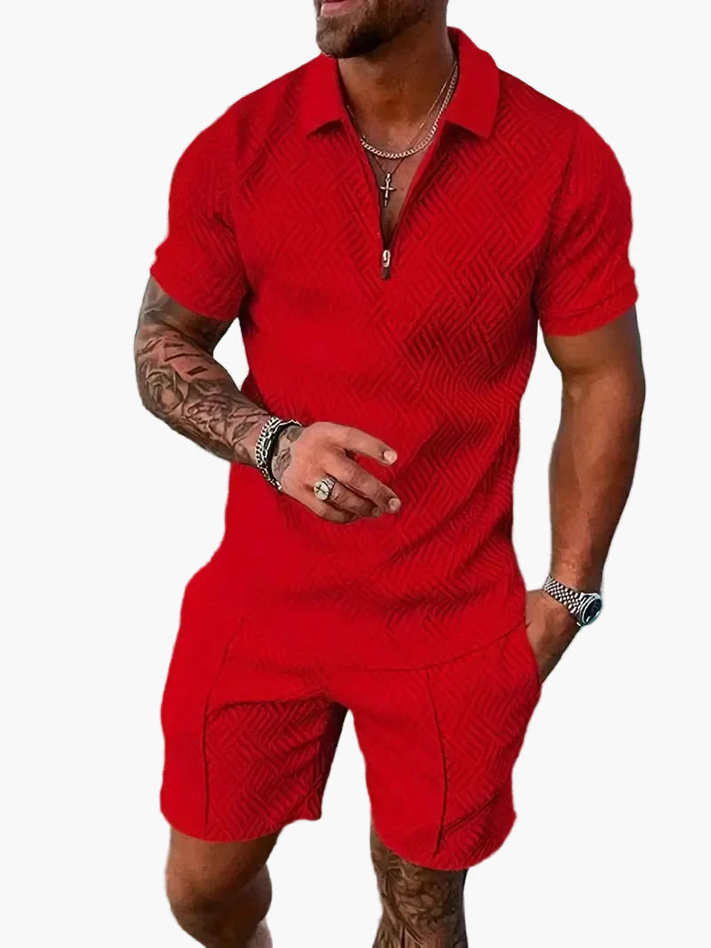 Set polo da uomo casual maglietta a maniche corte & shorts look estivo – Outfit casual per tutti i giorni e vacanze