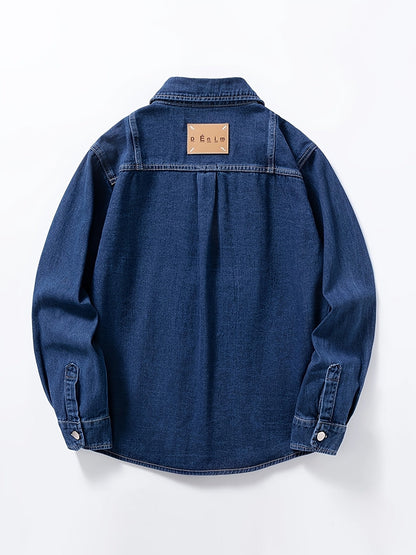 Herre Oversize Denim Skjortejakke – Afslappet Streetstyle til hverdag og fest