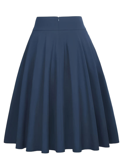Damen Skaterrock mit Schleife und Taschen – Eleganter Freizeit- und Alltagsrock