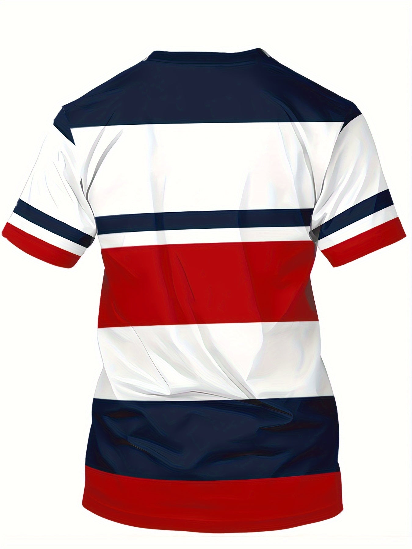 Herren Freizeit T-Shirt mit Streifen und modernem Print – Perfekt für Alltag und sportliche Aktivitäten