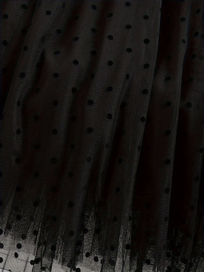 Gonna in tulle da donna con pois Elegante linea A Primavera/Estate Tempo libero