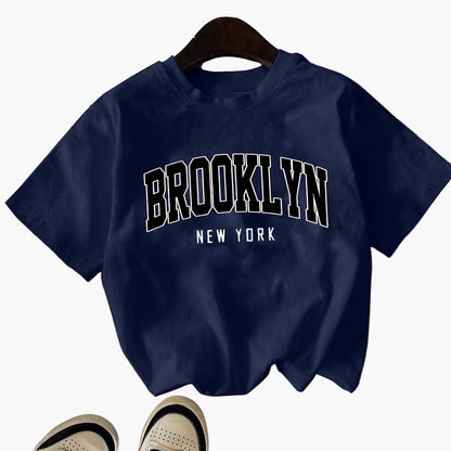 T-shirt urbain femme 'Brooklyn New York' – T-shirt décontracté pour le printemps et l'été