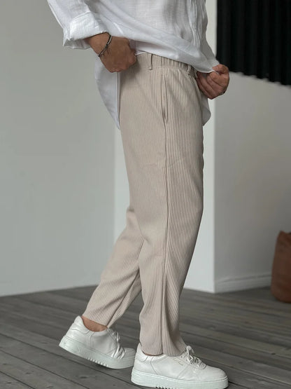 Herren Luxus-Hose im Old Money Stil – Elegante Freizeit- und Businesshose, Regular Fit, Everyday Chic