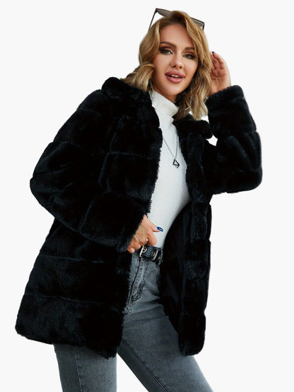 Damen Trendige Steppjacke mit Kapuze – Modischer Alltagsmantel für Herbst und Winter