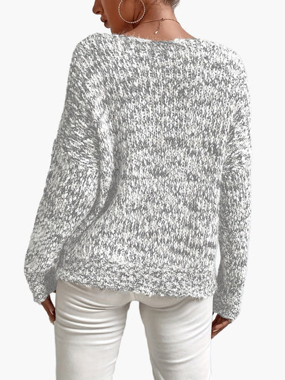 Jersey de mujer en estilo casual holgado – Jersey de punto moderno para el día a día y tiempo libre