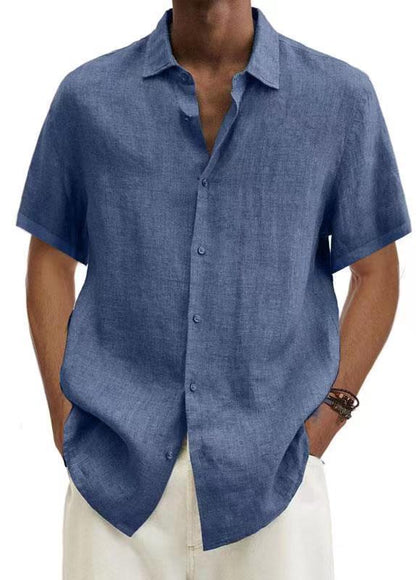 Chemise d'été à manches courtes pour homme – Chemise décontractée de style japonais pour le quotidien, les vacances et les loisirs