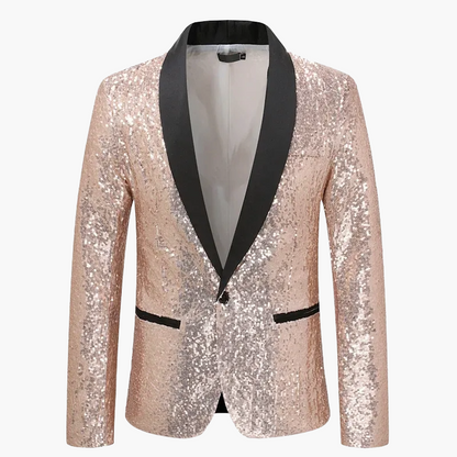 Veste de smoking pailletée pour hommes pour occasions festives – Blazer de soirée élégant avec sequins
