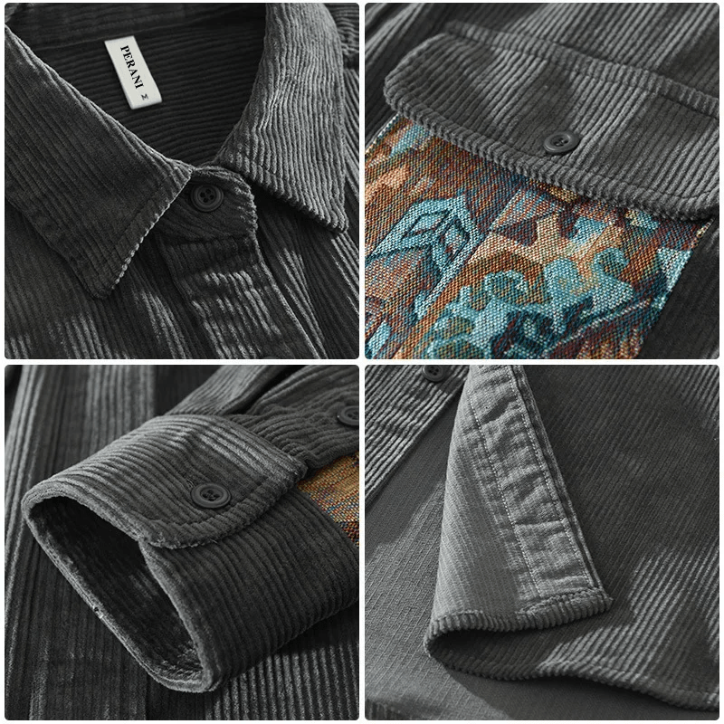 Camicia casual da uomo in stile vintage con tasca sul petto – Streetstyle casual per tutti i giorni e ufficio