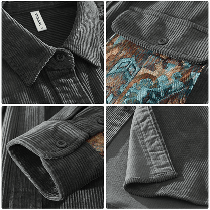 Camicia casual da uomo in stile vintage con tasca sul petto – Streetstyle casual per tutti i giorni e ufficio