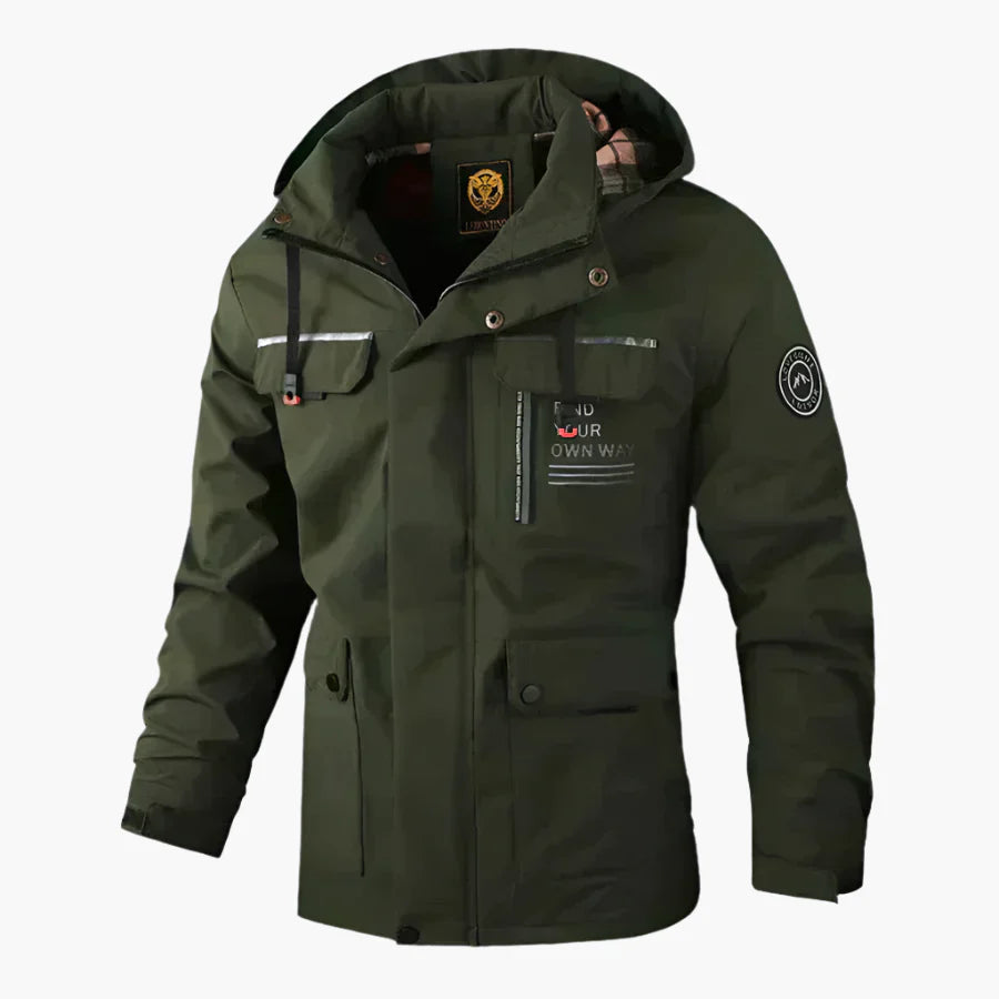 Heren Winter outdoorjas met capuchon – Winddichte & waterdichte multifunctionele jas voor dagelijks gebruik en avontuur