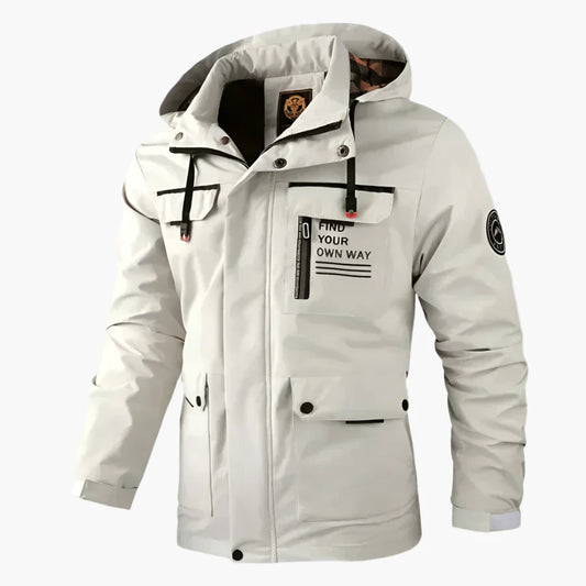 Chaqueta Outdoor de Invierno para Hombre con Capucha – Chaqueta Multifuncional Cortaviento e Impermeable para Día a Día y Aventuras