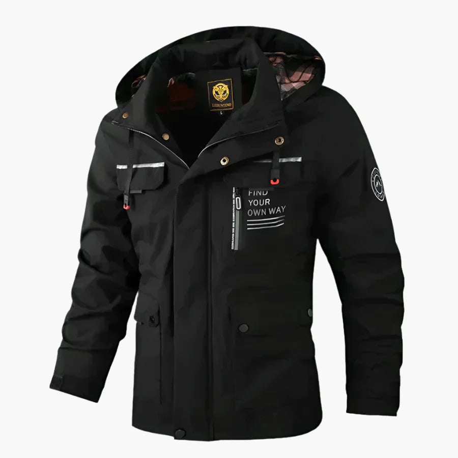 Heren Winter outdoorjas met capuchon – Winddichte & waterdichte multifunctionele jas voor dagelijks gebruik en avontuur