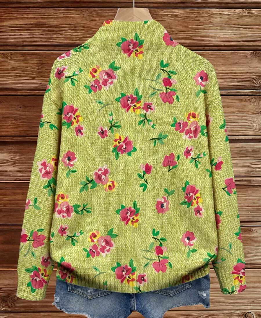 Constance | Vest voor dames met bloemenmotief en rits
