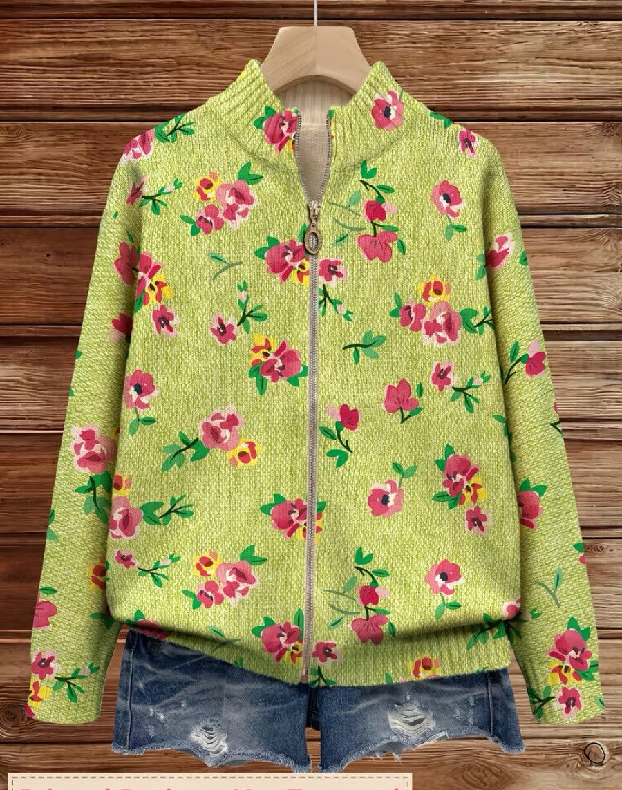 Constance | Vest voor dames met bloemenmotief en rits