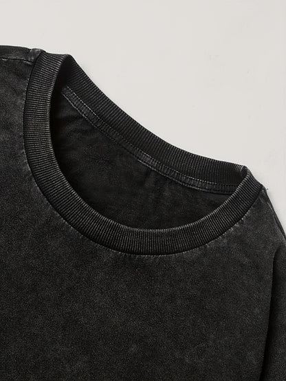 Unisex Langarmshirt Schwarz mit Patches & Print "No Risk No Story"