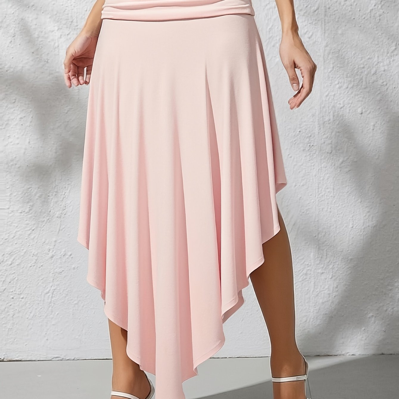 Jupe longue femme plage asymétrique coupe mouchoir mode resort