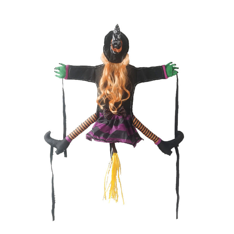 Pendentifs sorcières déco Halloween avec guirlande lumineuse pour extérieur – Parfait pour fêtes et jardins effrayants