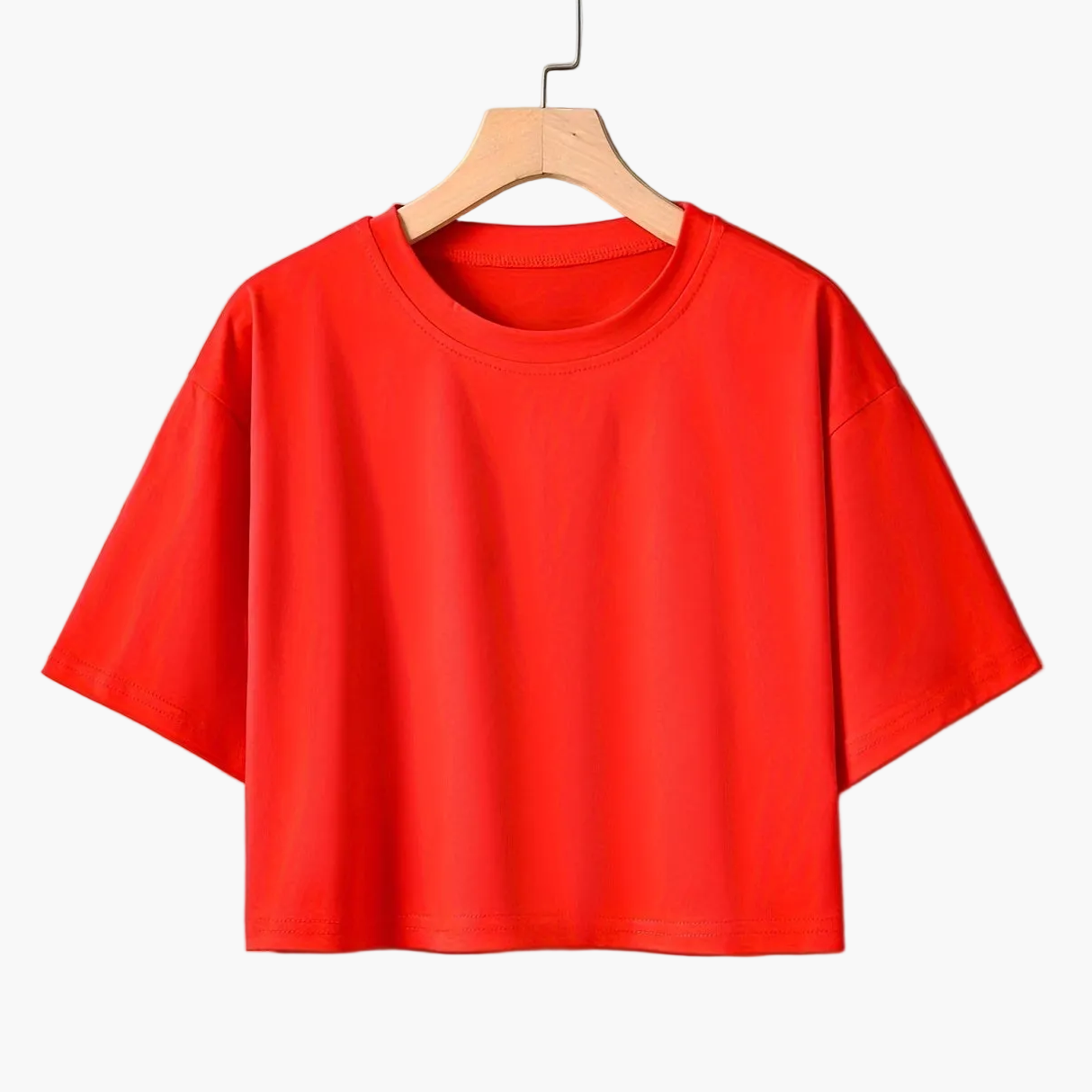 Damen Crop Top T-Shirt Casual für Sommer – Kurze Ärmel, Rundhals, Freizeitmode