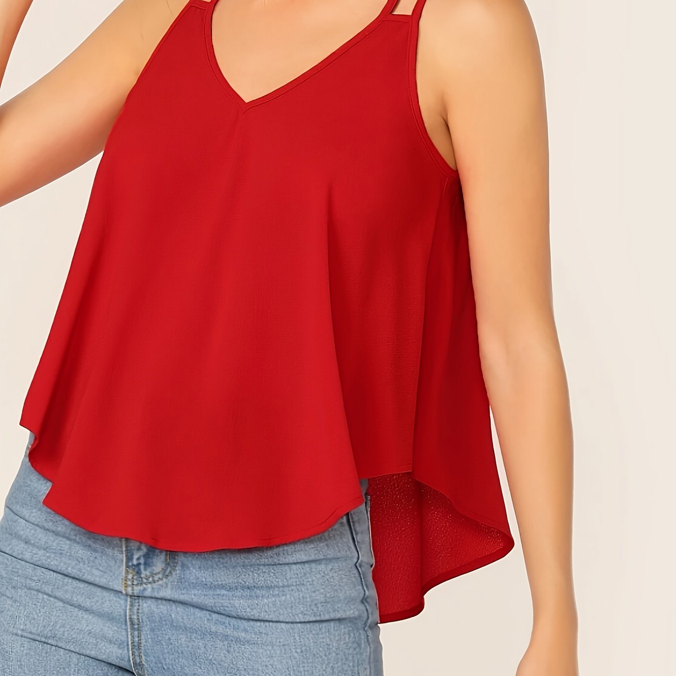 Top de verano para mujer con tirantes dobles y corte holgado – Camisola de moda para tiempo libre