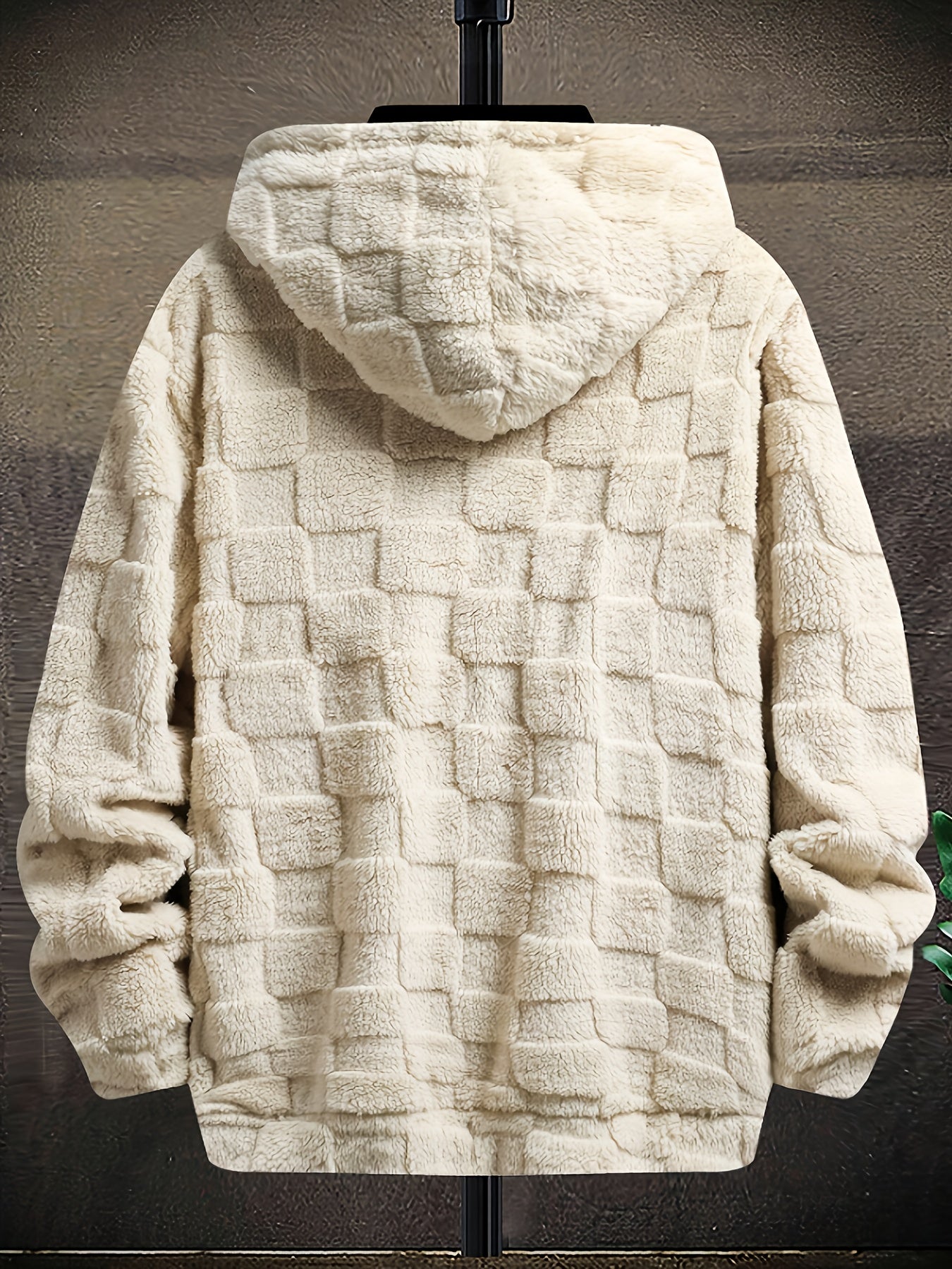 Kuscheliger Hoodie mit Karomuster und Stickerei, mit Kapuze