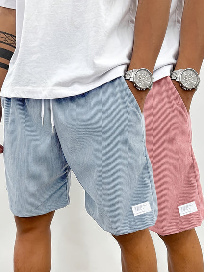 Pantaloncini da uomo vintage casual con tasche – Vestibilità regolare, stile street, moda estiva