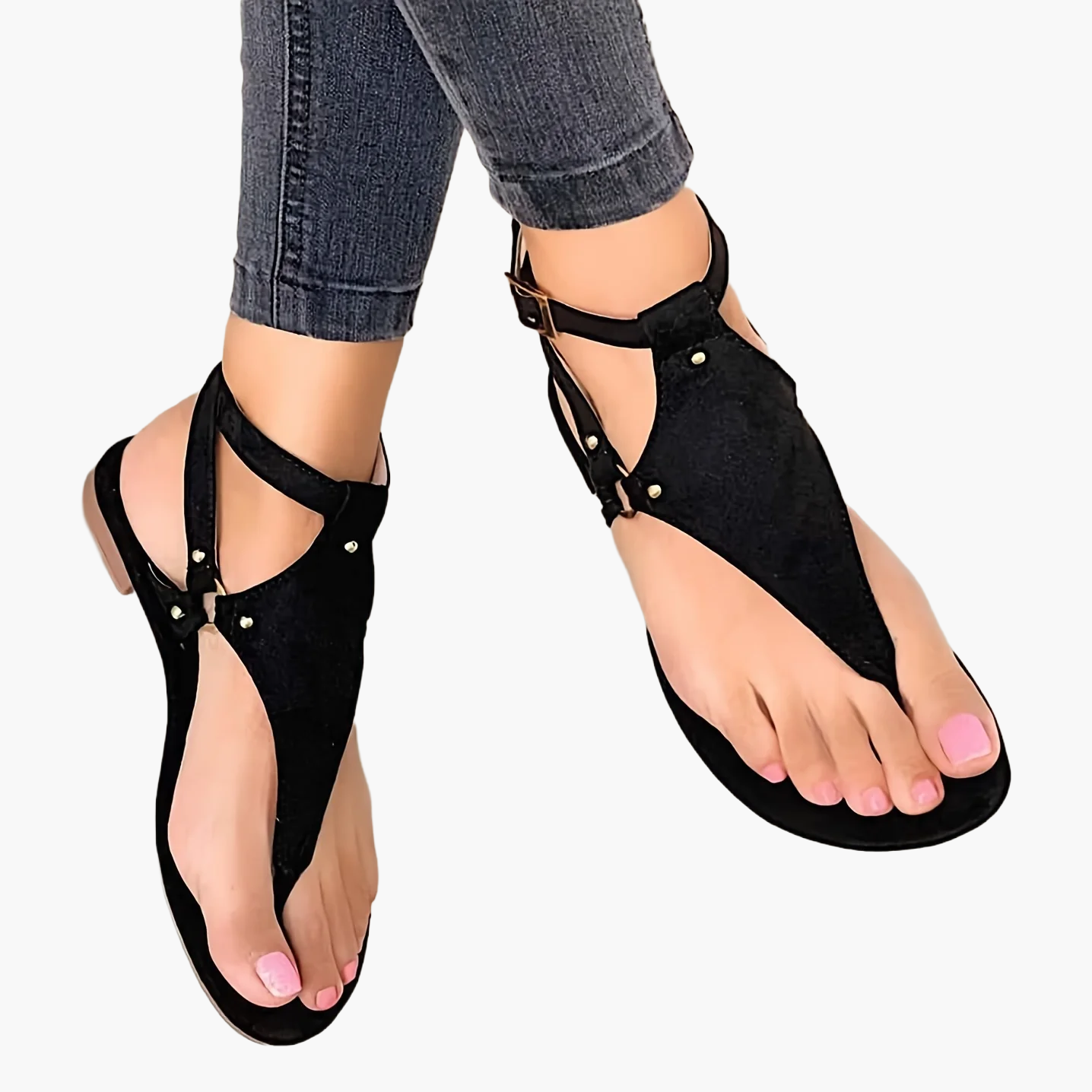 Dames sandalen met T-bandje – modieuze zomerschoenen voor dagelijks gebruik en vrije tijd