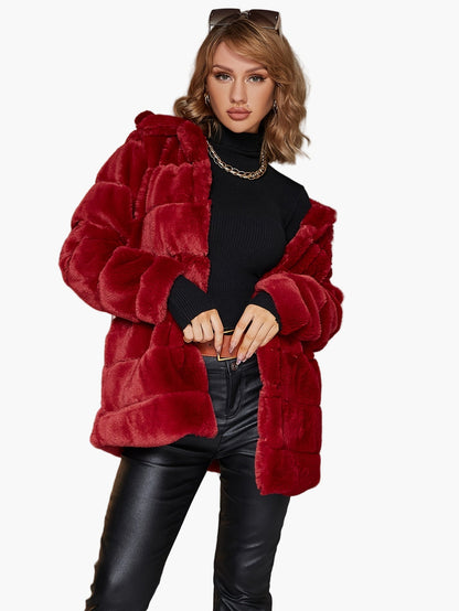 Damen Trendige Steppjacke mit Kapuze – Modischer Alltagsmantel für Herbst und Winter