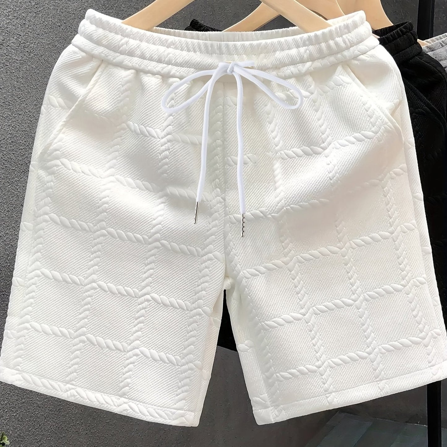Shorts de loisirs pour hommes avec embossage et design moderne – Décontracté & Sportif